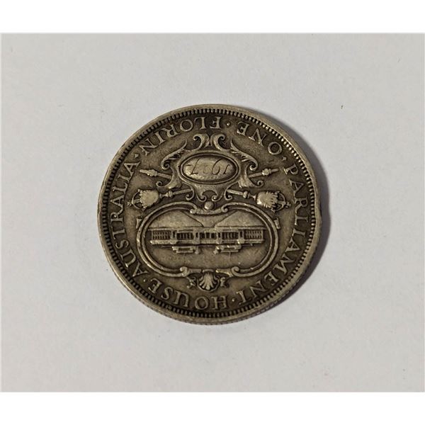 1927 SILVER AUSTRALIA ONE FLORIN COIN