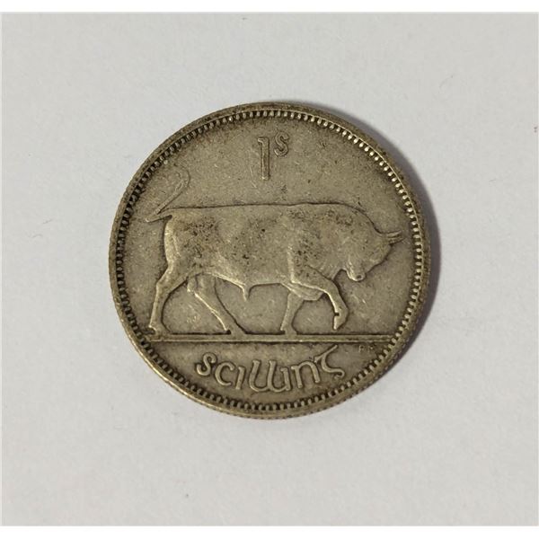 1939 SILVER IRELAND 1 SCILLING COIN