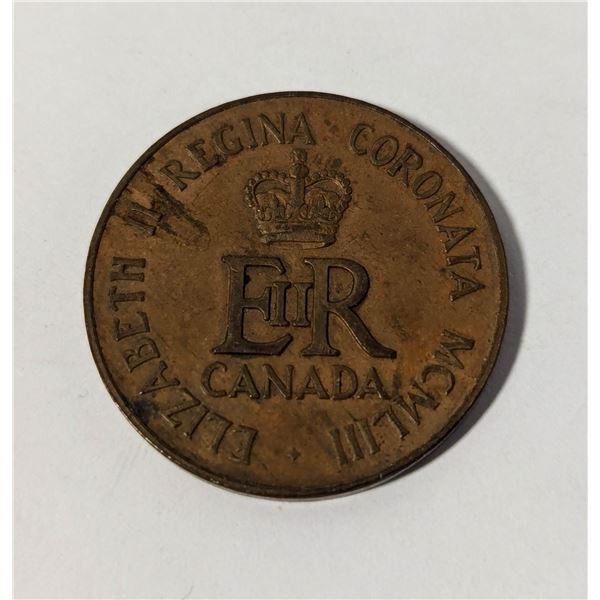 OLD QE II COMMEMORATIVE CORONATION MEDAL CANADA