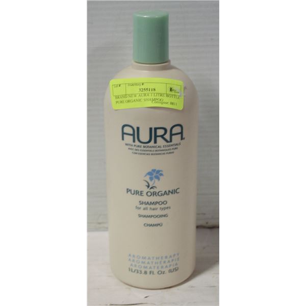 BRAND NEW AURA 1 LITRE BOTTLE PURE ORGANIC SHAMPOO