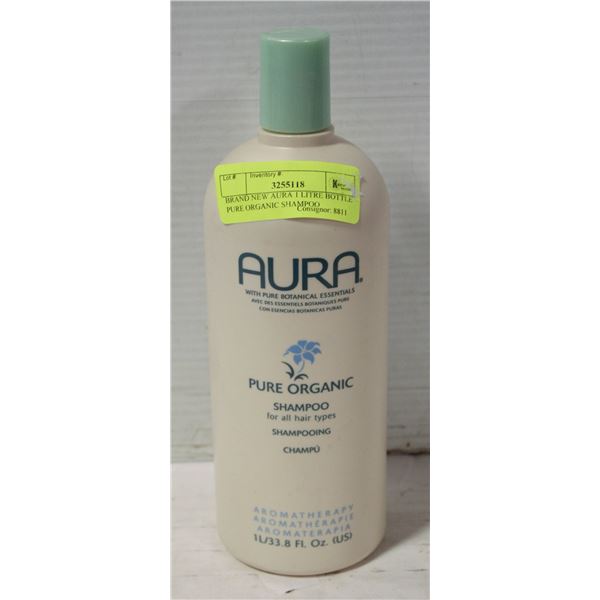 BRAND NEW AURA 1 LITRE BOTTLE PURE ORGANIC SHAMPOO