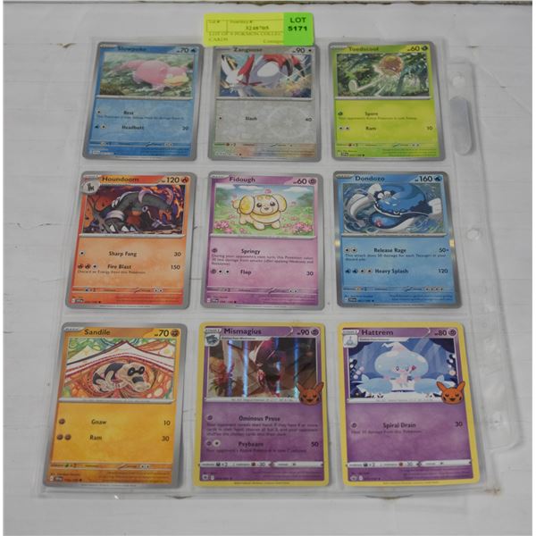 LOT OF 9 POKMON COLLECTOR CARDS