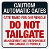 Image 1 : BRAND NEW CAUTION AUTOMATIC GATE SIGN
