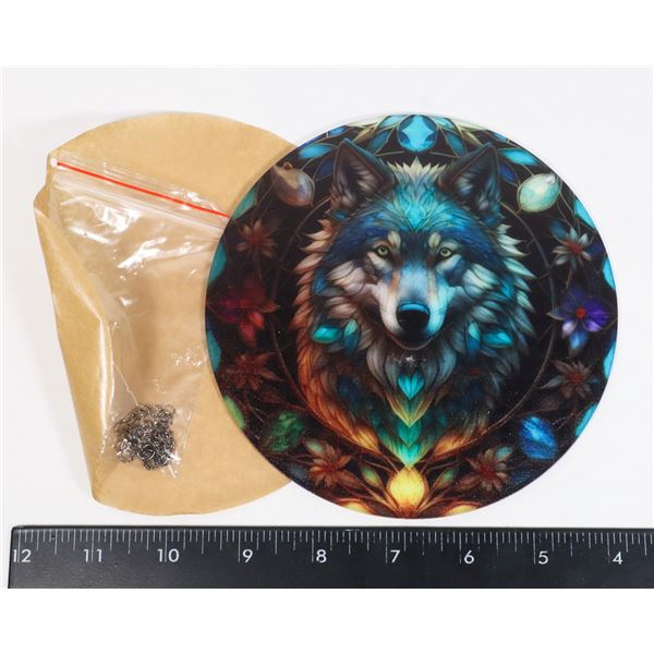 NEW 6" WOLF THEME HANGING WINDOW LIGHT CATCHER