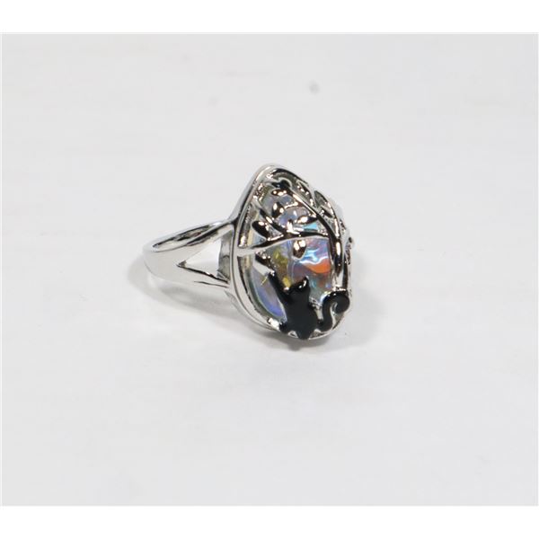 NEW SYNTHETIC MOONSTONE TEAR DROP TREE OF LIFE CAT
