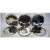 Image 1 : x6 HEAVY VINTAGE 9.5" SILVERPLATED CHARGER PLATES