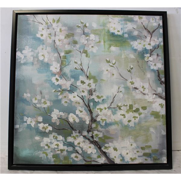 HOME DECOR BLUE FLORAL 24?X24?X 1 1/2? PICTURE