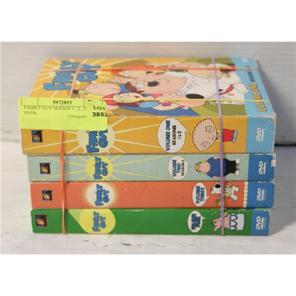 FAMILY GUY SEASON 1 , 2 , 3 , 4 DVDS