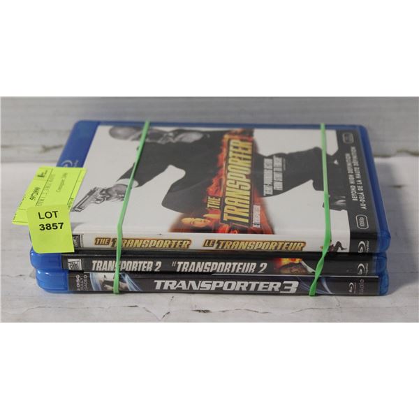 TRANSPORTER 1 , 2 , 3 BLU RAYS