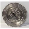 Image 1 : NEW ROUND FLORAL WALL CLOCK - 9.5"