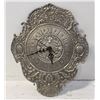 Image 1 : NEW ORNATE WALL CLOCK PEWTER - 12" x 10"