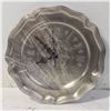 Image 1 : NEW ROUND WALL CLOCK PEWTER - 9"