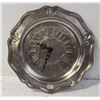Image 1 : NEW ROUND WALL CLOCK PEWTER - 10.5"
