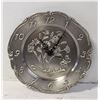 Image 1 : NEW ROUND FLORAL WALL CLOCK - 9.5"