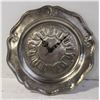 Image 1 : NEW ROUND WALL CLOCK PEWTER - 10.5"