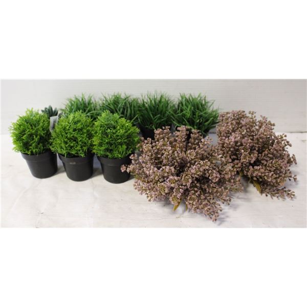BUNDLE OF ASSORTED UNUSED FAUX POTTED