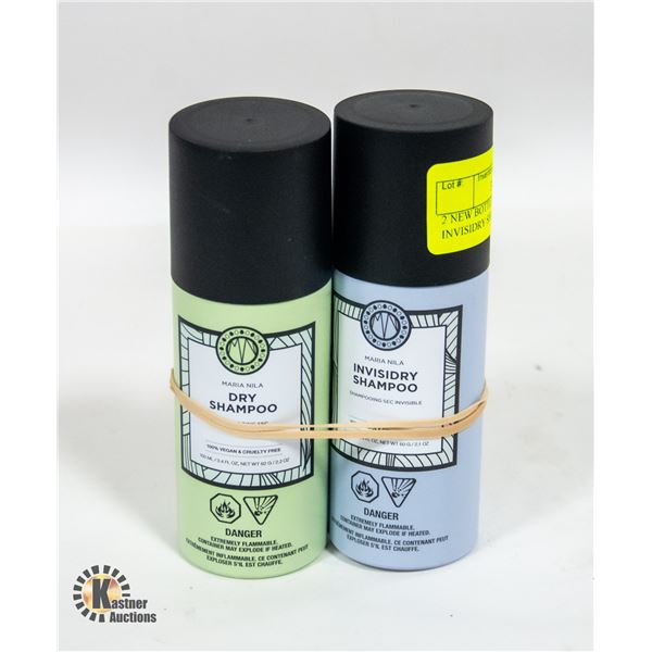 2 NEW BOTTLES MARIA NILA INVISIDRY SHAMPOO + DRY