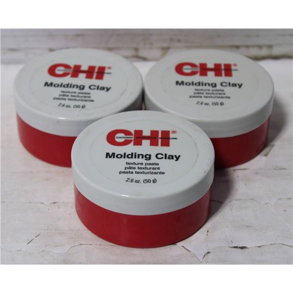 3 BRAND NEW CHI BRAND HAIR MOLDING CLAYS