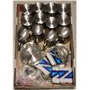 Image 1 : BOX OF ASSORTED PEWTER WARE INCLUDES MUGS