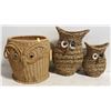 Image 1 : OWL THEMED PLANTERS/BASKETS WICKER