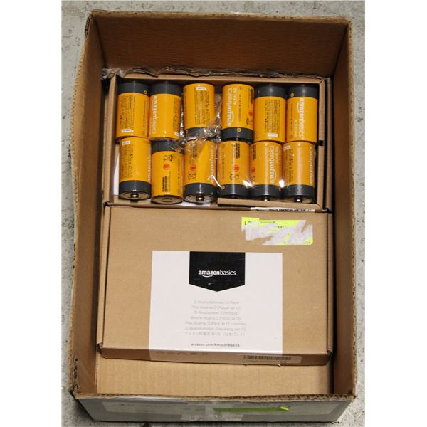 NEW D ALKALINE BATTERIES - 2 PACKS