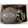 Image 1 : NEW PEWTER DECOR PLATES & NAPKIN HOLDERS