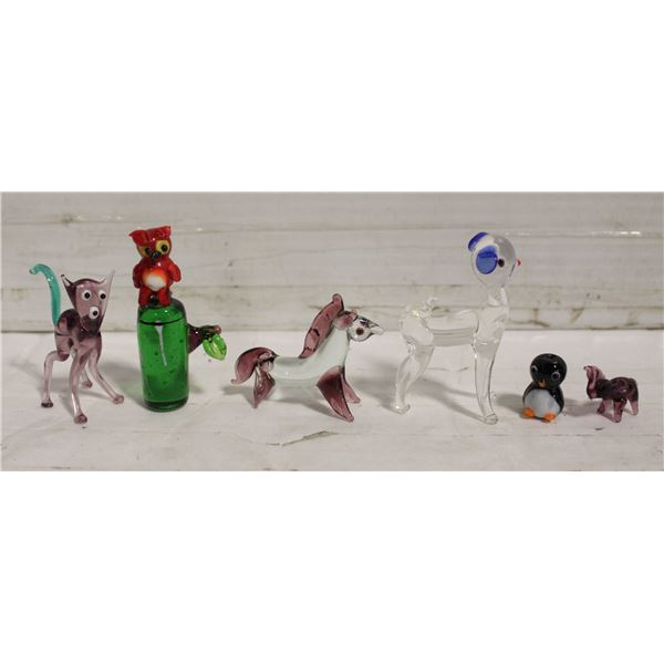 LOT BLOWN GLASS ANIMALS