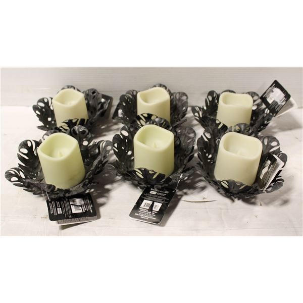 6 NEW BATTERY OPERATED TEA LIGHT-
