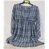 Image 1 : NEW GEORGE MINI RUCHED PLAID LONG SLEEVE DRESS