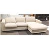 Image 1 : SHOW ROOM CREAM UPHOLSTERED SECTIONAL SOFA