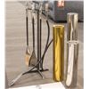 Image 1 : SHOW ROOM FIRE TOOL SET AND METALLIC CANDLE