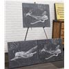 Image 1 : SHOW ROOM 3PC- AVIATION INSPIRED CANVAS WALL