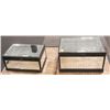 Image 1 : 2PC SHOW ROOM MIRRORED BOX HOME ACCENTS