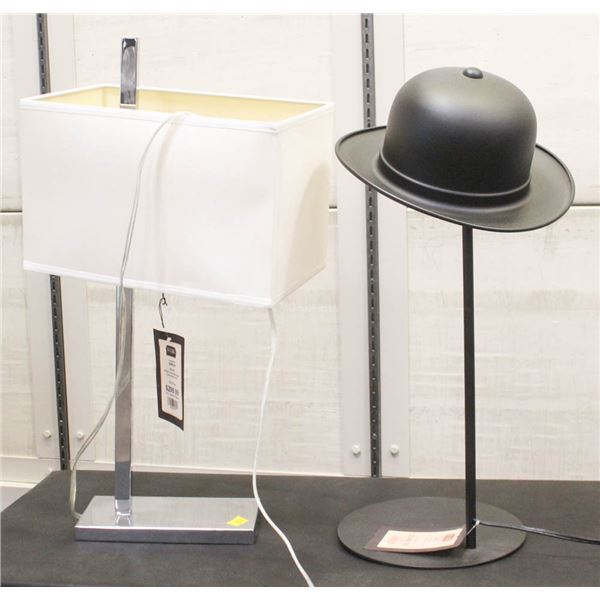 LOT OF 2- SHOW ROOM FUNKY TABLE LAMPS