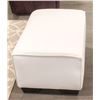 Image 1 : SHOW ROOM CREAM UPHOLSTERED FOOT OTTOMAN