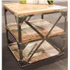 Image 1 : SHOW ROOM 3 TIER NICKEL/ WOOD TONE END