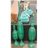 Image 1 : SHOW ROOM 3PC GREEN DECORATIVE ORNAMENTS