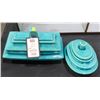 Image 1 : 2PC SHOW ROOM DECOR- TURQOUISE LIDDED DISHES