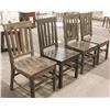 Image 1 : LOT OF 4- WOOD SUNDRIED DINING CHAIRS