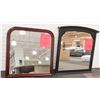 Image 1 : NEW SET OF 2 DRESSER MIRRORS- BLACK & BROWN