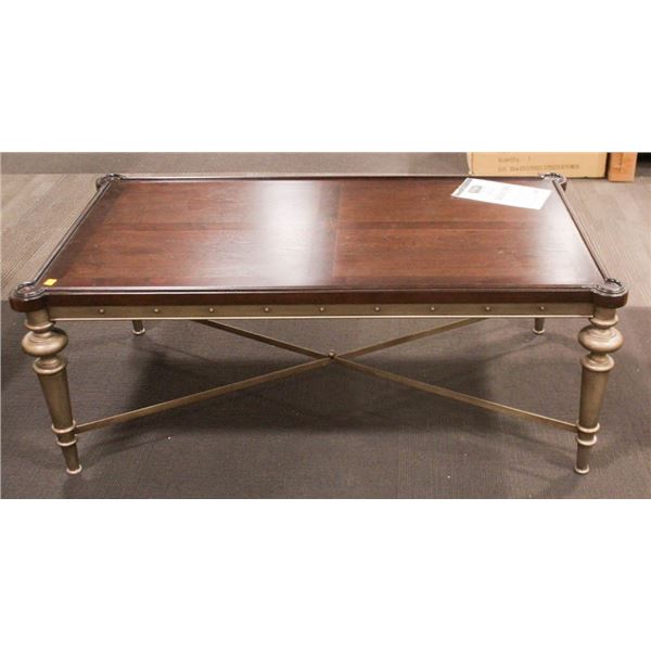 SHOW ROOM WOOD & METAL TONE COFFEE TABLE