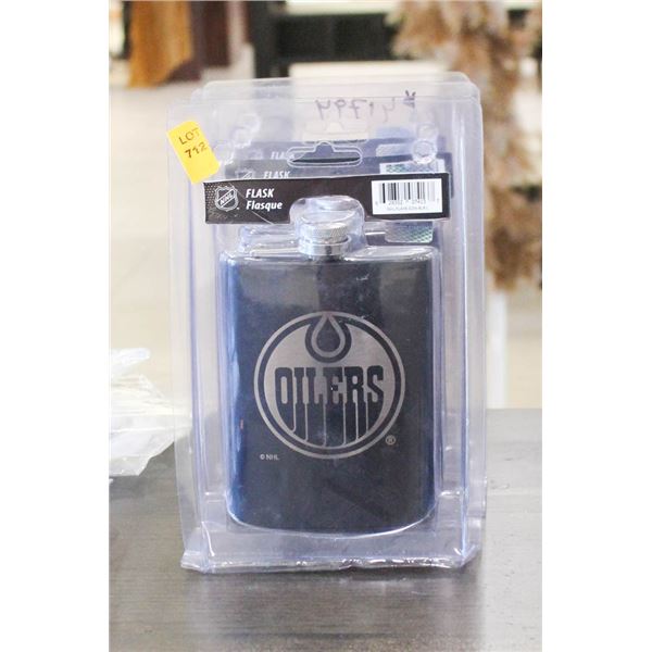 LOT OF 3-  NEW OILERS FLASKS