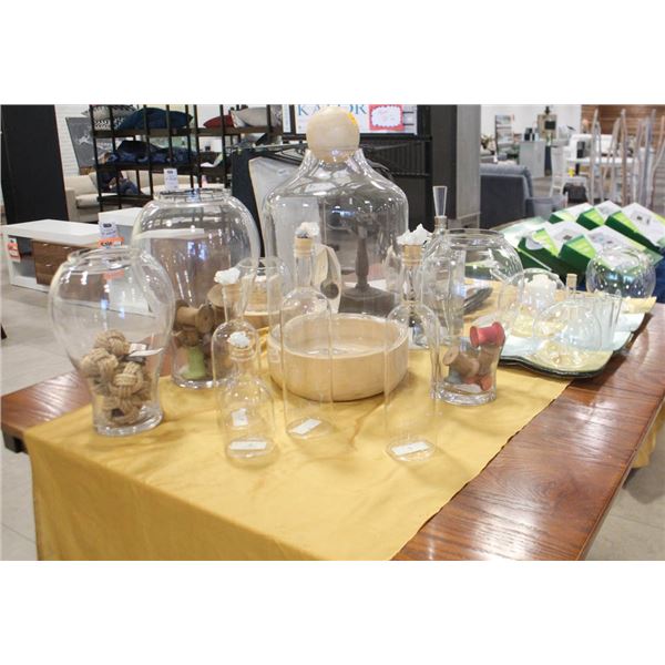 LARGE LOT OF ASSORTED TABLE TOP DECOR ITEMS;