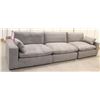 Image 1 : FLOOR MODEL 3PC UPHOLSTERED MODULAR SOFA SET;