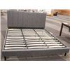 Image 1 : FLOOR MODEL RIMO GREY UPHOLSTERED KING SIZE BED