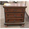 Image 1 : SHOW ROOM 3 DRAWER DARKWOOD NIGHTSTAND