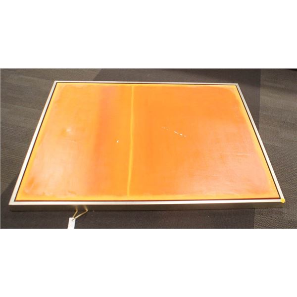 SHOWROOM LARGE FRAMED ORANGE PICTURE *WEAR & TEAR*