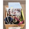 Image 1 : BOX OF ASSORTED SHOWROOM DECOR; GLASSWARE, FAUX