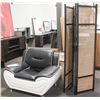 Image 1 : 2PC DAMAGED FURNISHINGS; WHITE & LEATHER