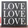 Image 1 : SHOW ROOM "LOVE LOVE LOVE" CANVAS PICTURE 40"X40"